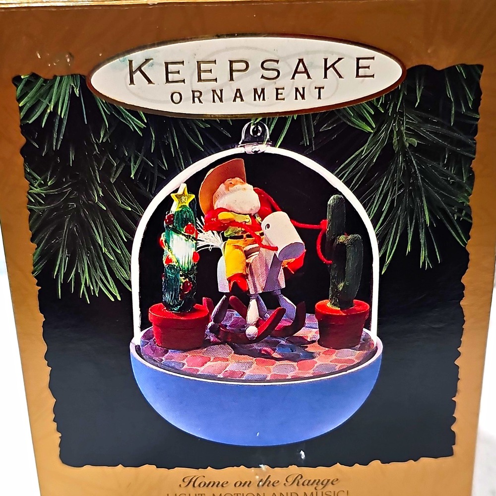 Hallmark 1993 Home on the Range Ornament Magic Light Motion Music QLX739-5